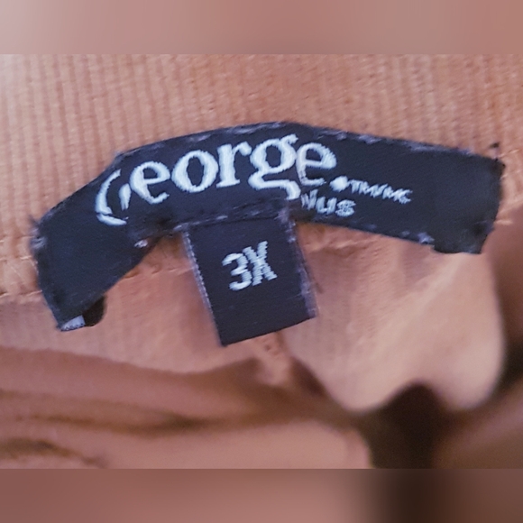 2021 George Gold Corduroy Women's Pants Plus Size 3X - Picture 8 of 8